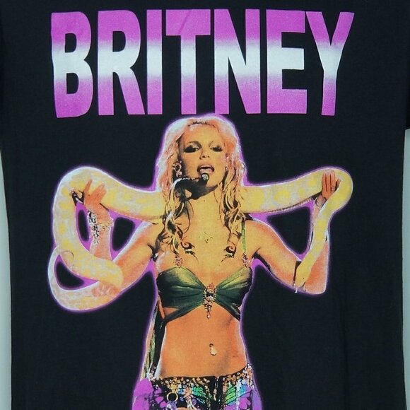 Britney Spears Slave 4 U Snake Python Graphic Tee T-Shirt Size M - Picture 2 of 7